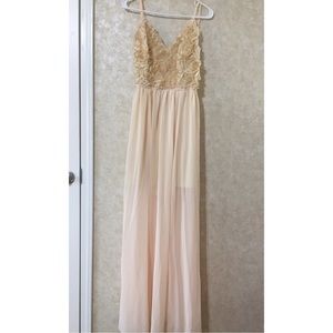 Strapless maxi